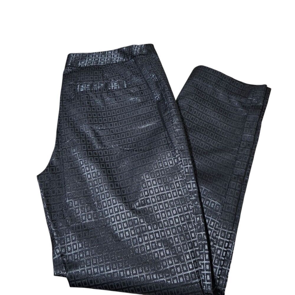 Ellen Tracy Dress Pants Size 2 Black Shiny Ankle Pants